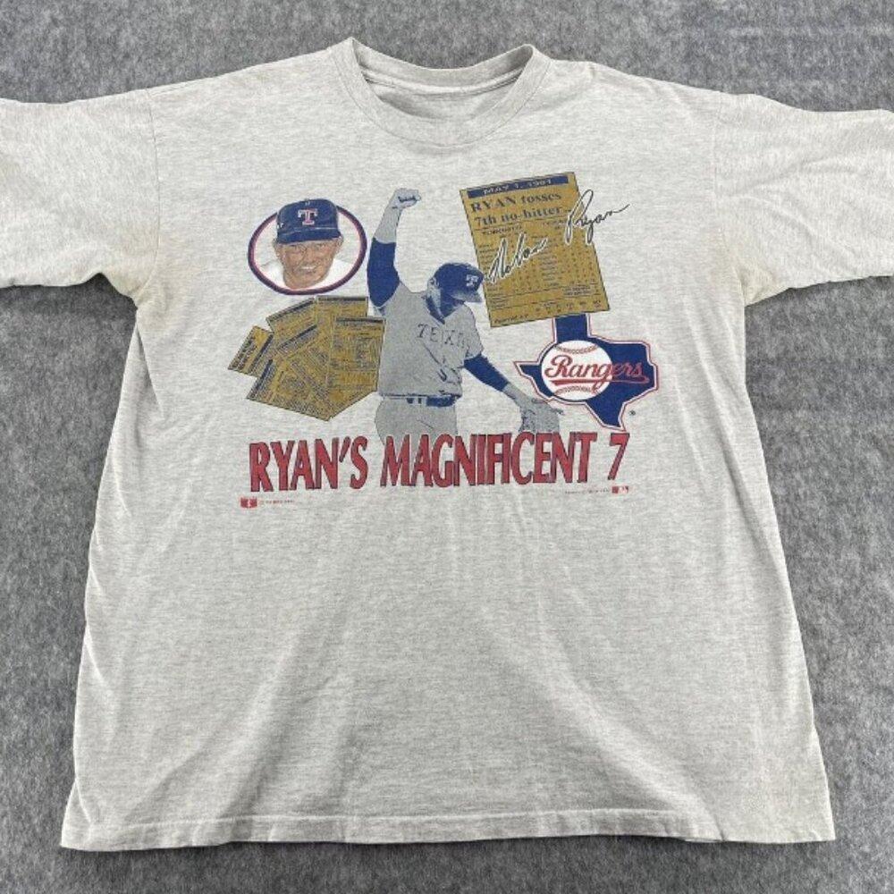 Nolan Ryan Mlb Ryan Magnificent 7 Shirt Retro Tee